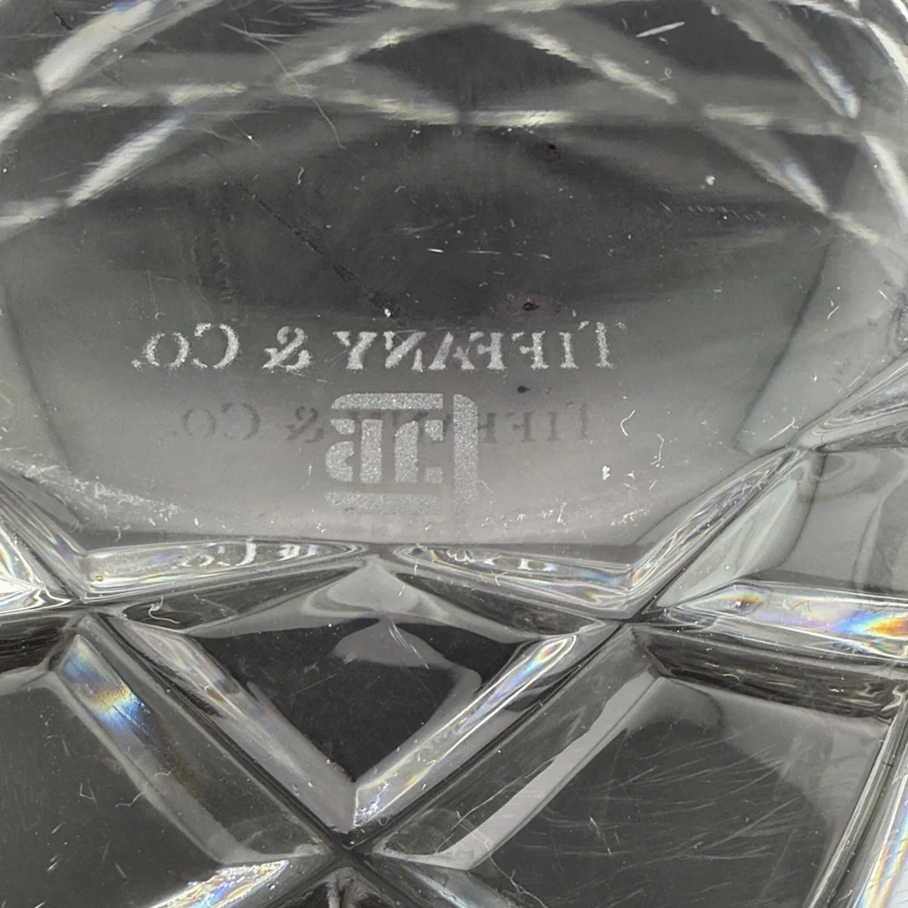 Tiffany & Co Joseph Reidel Diamond Cut Crystal Bowl